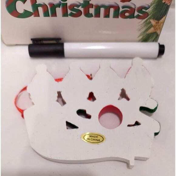 2020 Stay at Home Personalizable Christmas Ornament With Pen Set of 2 Keepsake - Picture 3 of 6